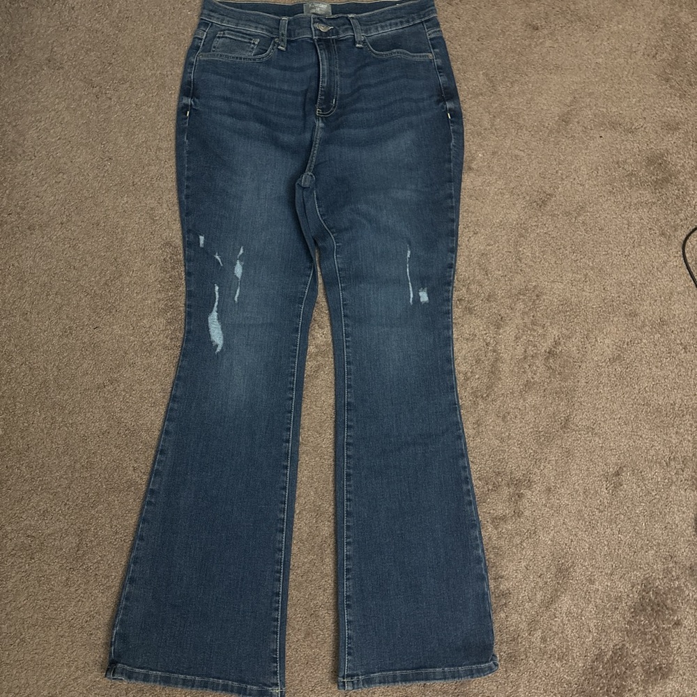 K. Jordan Blue Slightly Ripped Bell Bottom/Boot Cut Jeans